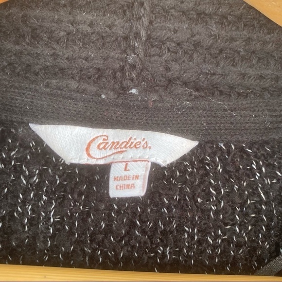 Candie's Bkack open cardigan Size Large - Picture 3 of 9